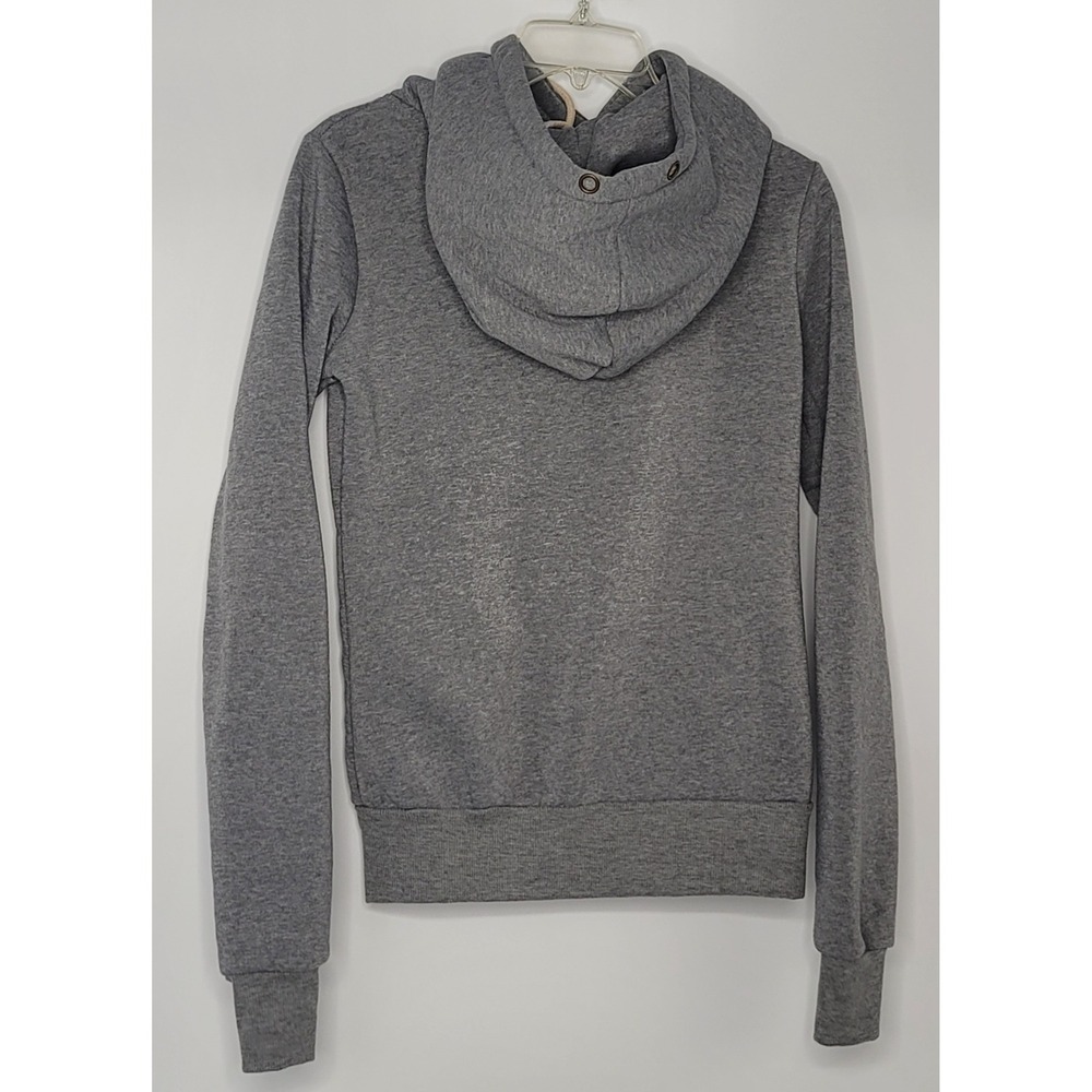 Womens Long Sleeve Off Center Zip‎ Up Hooded Sweatshirt Outdoor Gorpcore Layer - Picture 2 of 9